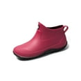 thumbnail image 1 of Crocowalk Women's Fashion Lightweight Safty Rain Boots Waterproof Flat Bootie Kitchen Low Top Work Shoes, 1 of 5