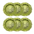 thumbnail image 2 of Craft and Party Charger Plate, 12 pcs 13" Round Apple Green Plastic Reef Charger Plate For Weddings And Elegant Settings With A Metallic Finish, 2 of 3