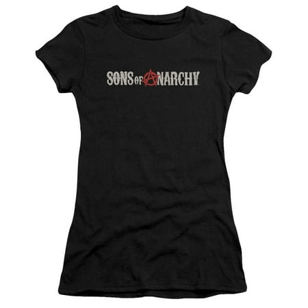 Sons Of Anarchy - Beat Up Logo - Juniors Teen Girls Cap Sleeve Shirt -