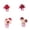 Red, variant on deevoka 4 Pieces Artificial Flowers Potted Fake Potted Plants for Housewarming Shelf White