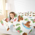 thumbnail image 3 of Homewish Surfing Dachshund Print Twin Comforter Sets,Pink Hibiscus Flowers Bedding Set,Dog Decor,Colorful Stars Reversible,2-Piece,1 Comforter and 1 Pillowcase, 3 of 7