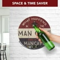 thumbnail image 6 of American Art Decor Bottle Cap Opener & Catcher Metal Wall Art Sign Man Cave - 14" x 14" x 3.25", 6 of 9