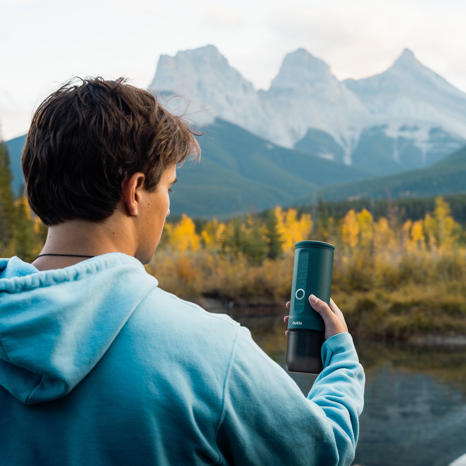 OutIn Nano Portable Electric Espresso Machine, Outin Teal