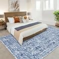 thumbnail image 2 of GlowSol 5'x7' Area Rug Soft Washable Oriental Distressed Rug Non-Slip Low Pile Indoor Carpet for Dining Room Home Office, Blue, 2 of 8