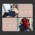 thumbnail image 3 of REGAL ESTATE, Super Soft 4 in 1 Travel Blanket Pillow with Luggage Sleeve and Backpack Clip, Navy, 3 of 5