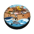 thumbnail image 2 of Kdxio Spare Tire Cover for RV Trailer, Waterproof Wheel Cover,Camper Spare Tire Cover Fit for Rv SUV Truck Travel Trailer 14 inch-Animals on Noah's Ark Floating, 2 of 8