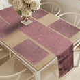thumbnail image 2 of Ambesonne Chrysanthemum Table Runner & Placemats, Growth on Polka Dots, Placemat 4 pcs + Runner 12"x90", Dried Rose and Pale Maroon, 2 of 2