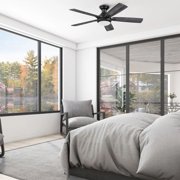 Honeywell Radstock 52 Ceiling Fan w/ Remote, Reversible Blades, Matte Black