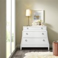 thumbnail image 4 of Home Fare Modern 3 Drawer Bombe Chest in Crisp White, 4 of 10