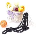 thumbnail image 2 of Svart pärlhalsband för kvinnor, pärlkedja, svart kedja, extra långt faux pärlhalsband, flerskiktshalsband för kvinnor, tröjhalsband, faux pärlhalsband 111_sai, 2 of 5