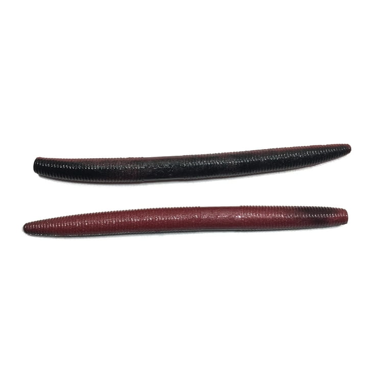 Yamamoto Baits Senko 5in Worm, 10 Pack, Root Beer with Large Red