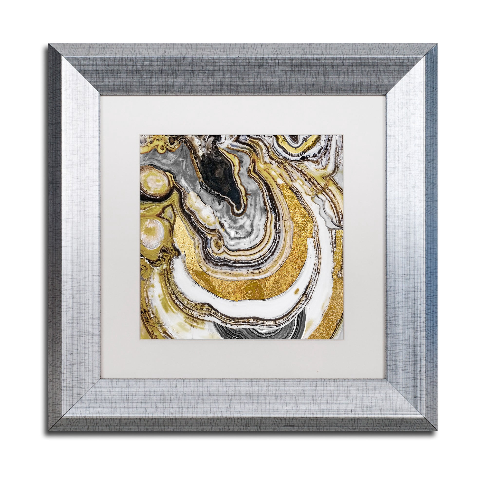 Trademark Fine Art "Stone Prose" Canvas Art by Color Bakery, White Matte, Silver Frame