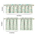 thumbnail image 6 of Kitchen Curtains 24 Inch Short - 3 Panel Set, Rod Pocket Window Curtain with Tropical Palm Tree Sunset Print, 100% Polyester for Boho Kitchen, Beach Room, Easy Wash, 6 of 6