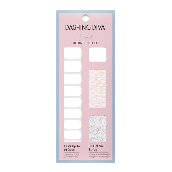 Dashing Diva GLOSS Ultra Shine Gel Nail Strips, Salt Cave, 32 Count