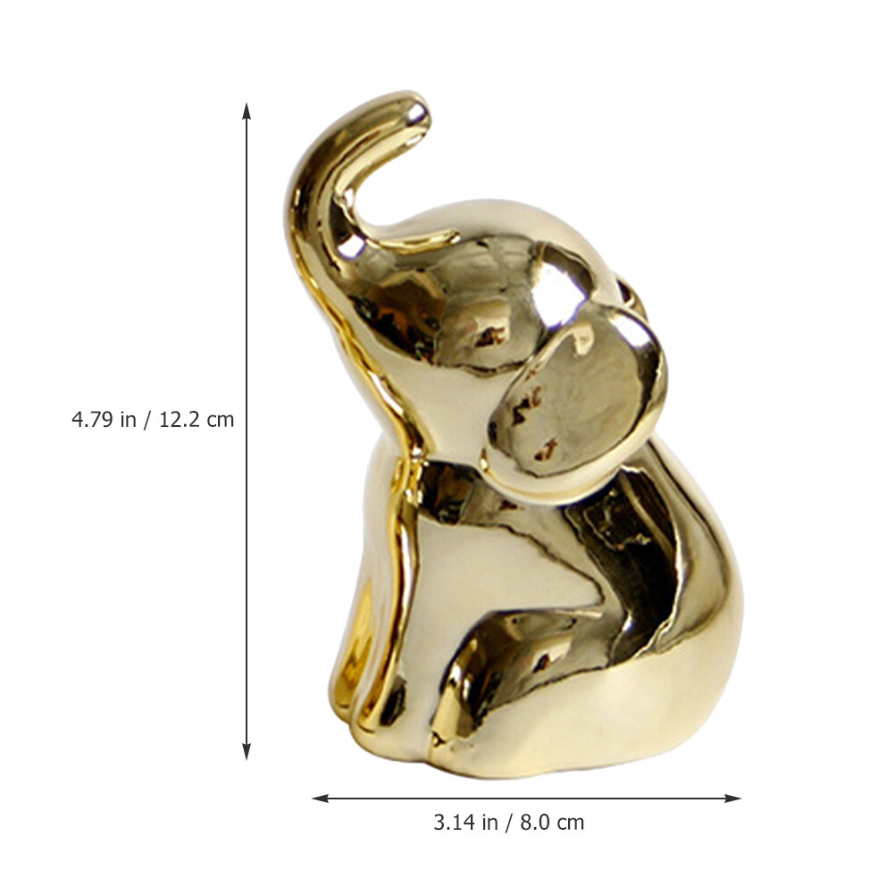 Ceramic Elephant Statue Elephant Ornament Desktop Elephant Decoration