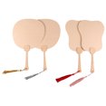 thumbnail image 1 of 4pcs Diy Paper Fans Hand Fan Wedding Fan for Diy Crafts Wedding Gift Home Decoration, 1 of 9