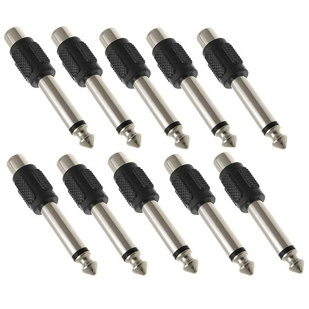 iMBAPrice RCA Female to Quarter Inch (1/4) Adapter [10 Pack] Walmart