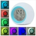 thumbnail image 4 of Kids Alarm Clock, Children's Light Alarm Clock for Bedrooms, 7 Color Changing Bedside Clock for Boys Girls,with Indoor Temperature, Touch Control and Snoozing(Blue), 4 of 8