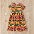 thumbnail image 5 of Rovga Fashion Dresses For Girls 0-5Y Kids Dashiki African Print Short Sleeve Princess Dress Clothes, 5 of 9