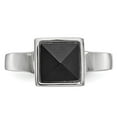 thumbnail image 4 of Stainless Steel Polished with Solid Black Carbon Fiber Geometric Ring, 4 of 6
