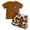 style-02 Brown, variant on Short Sets for Boys Toddler Baby Boy Summer Outfit Embroidery Short Sleeve T Shirt Striped Shorts Set Infant Beach Clothes 18 24 Months (Camouflage,18-24 Months)