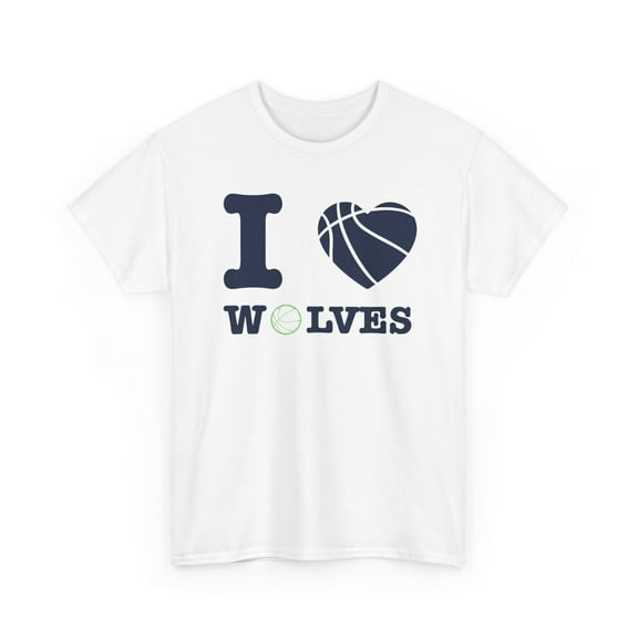 I Love Wolves to Minnesota funny basketball playoffs Unisex Cotton Tee