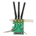 thumbnail image 4 of Mini tarjeta adaptadora PCIE a PCIE, adaptador de tarjeta de red PCIE, tarjeta de expansión de red de tres antenas para computadoras de escritorio, 4 of 8