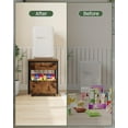 thumbnail image 5 of End Table, 19.7 Inch Square Side Table, Mini Fridge Stand with Storage, Nightstand with Mobile Basket Cart, for Living Room, Bedroom, 5 of 9