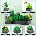 thumbnail image 2 of Educiro Succulents Artificial Plants Building Set 5Pack (590 Pieces) - Compatible with Major Brand Home Decor, Birthday Gifts - Botanical Collection for 8+, 2 of 6