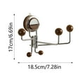 thumbnail image 3 of Strong Suction Shower Hooks 5 Rod Rotating Hanger Wall Mount For Home Towel Loofah Key Hat Coat Organization, 3 of 5