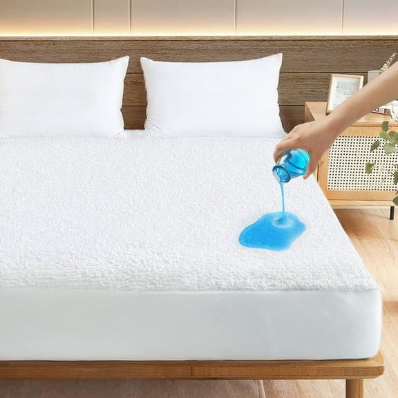 DISEN Twin Mattress Protector Waterproof Soft & Breathable Terry, Noiseless Mattress Cover Fits up -15" Depth, Skin-Friendly Machine Wash Mattress Protector Fitted Sheets