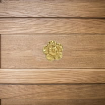 FRCOLOR Vintage Drawer Pull Rings Flower Shaped Decorative Gold Cabinet Hardware Unique Antique Dresser Knobs Elegant Furniture Handles for Kitchen Cabinets Wardrobes