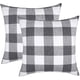 thumbnail image 1 of Almohada/Funda de almohada Juego de fundas de almohada a cuadros para sofá, gris y blanco, 16 x 16 pulgadas Ormromra CZJJ-ZC3-1, 1 of 2