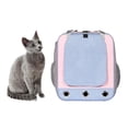 thumbnail image 4 of portátil para transporte de gatos y mascotas, bolsa cómoda y transpirable aerolínea, bolso de mano, jau , Rosado Sunnimix Transportín para gatos, 4 of 8
