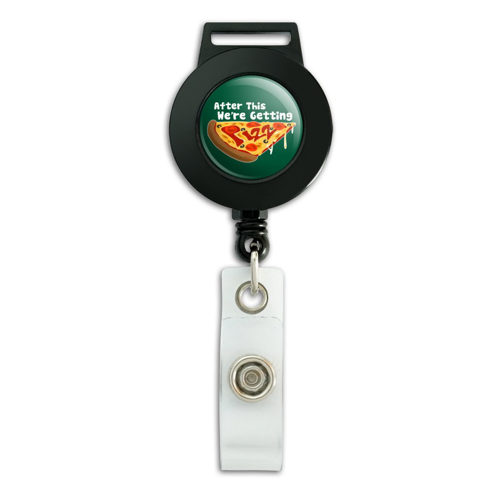 After This We're Getting Pizza Funny Lanyard Retractable Reel Badge ID Card  Holder 