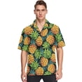 thumbnail image 5 of Camisas gráficas de Mahjong con estampado completo para hombre, camisas hawaianas informales de manga corta con botones y blusas y camisas de gran tamaño para hombre, 5 of 5