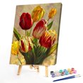 thumbnail image 2 of Lienzo pintado pintura al óleo por números tulipanes flor pared arte moderno dormitorio decoración Tmvgtek decoración de arte en el hogar, 2 of 9