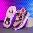 thumbnail image 3 of Zapatillas de deporte, zapatos con ruedas, patines Parkour deformación al aire libre, doble uso, niños, niñas, adultos, hombres, mujeres, patines Unisex, 3 of 5
