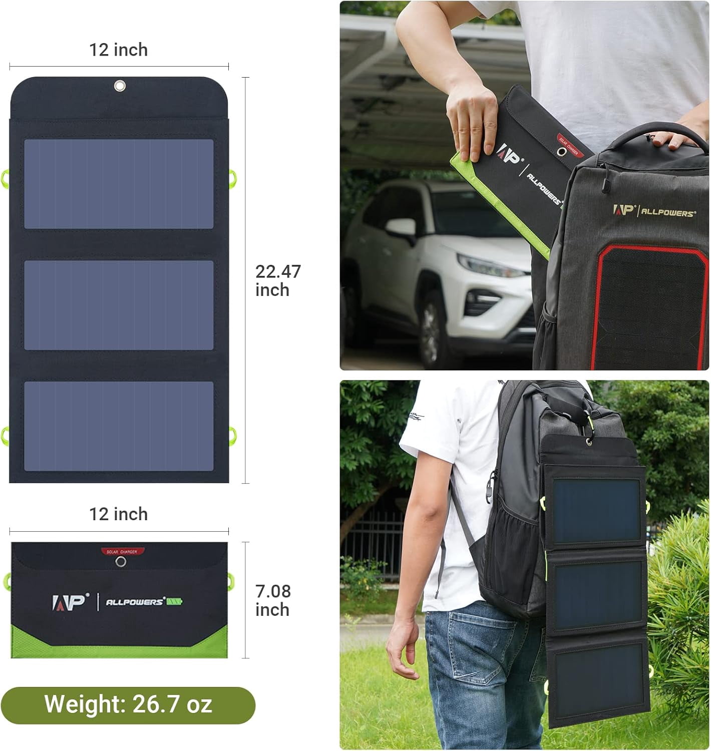 ALLPOWERS 200W Portable Power Station with 21W Foldable Solar Panel, Portable Power Bank Backup Battery for Camping Hiking Emergency