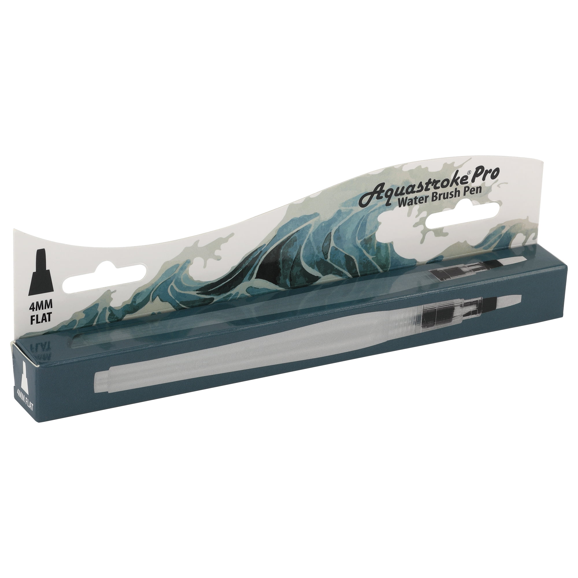 Creative Mark Aquastroke Pro Water Brush Pen - Water Soluble Paint Brushes Perfect For On-The-Go Or In The Studio - Flat (Small)
