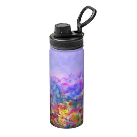

Ocsxa Colorful Purple Cosmos Flower Print 18oz Stainless Steel Water Bottle Unisex Water Bottle Insulated Sports Water Cup Flask for Cold Water Drinks/Sports/Travel/Car/School