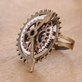thumbnail image 3 of KLKCMS Vintage Metal Steampunk Gear Standard Open Clock Movement s Golden+, 3 of 6