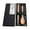 Black, variant on Binkne Tableware, Chopsticks Black Gift Box Wooden Spoon Natural Color Chopsticks Spoon, 1 X Chopsticks + 1 X Spoon (Gift Box Contains 1 Pair of Chopsticks + 1 Spoon), Stainless Steel Bowl