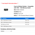 thumbnail image 2 of Front Left Wheel Cylinder - Compatible with 1960 - 1965 Mercury Comet 1961 1962 1963 1964, 2 of 2