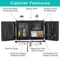 thumbnail image 3 of Excello Global Products Rustic Wall Mounted Jewelry Organizer with Wooden Barndoor Decor - Black - EGP-HD-0153, 3 of 8