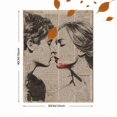 thumbnail image 3 of UXIEQU Vintage Kissing Couple Canvas Wall Art Print 15.75x11.81 Inches, 3 of 8