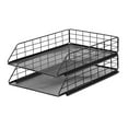 thumbnail image 4 of Organisateur de Bureau Empilable Support de Fichiers Porte-Documents pour 2 Niveaux, 4 of 9