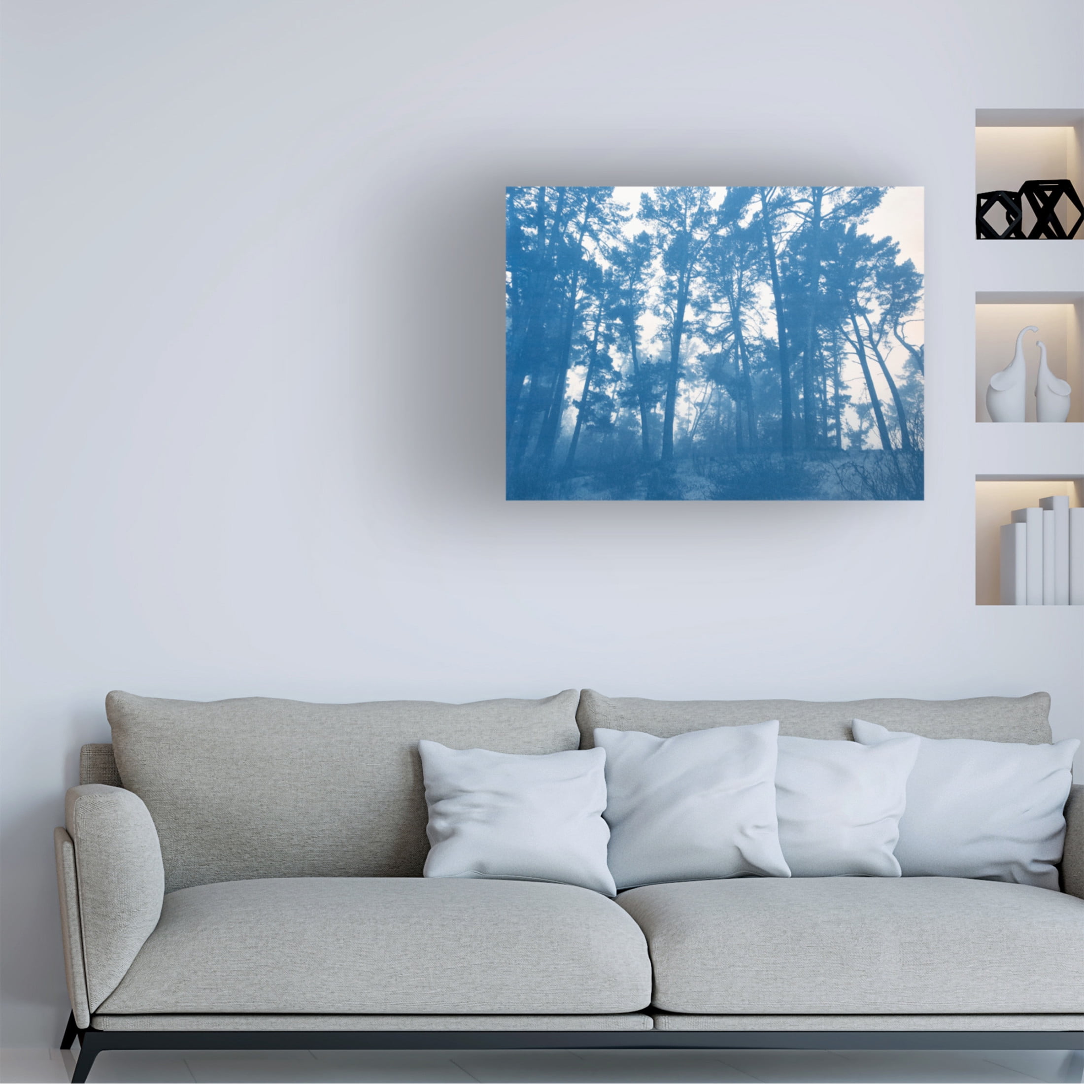 Canvas Wall Art - Christine So 'Sheltering Trees' Wall Art for Living Room, Bedroom, or Office Décor by Trademark Fine Art - 47 x 35 Inches