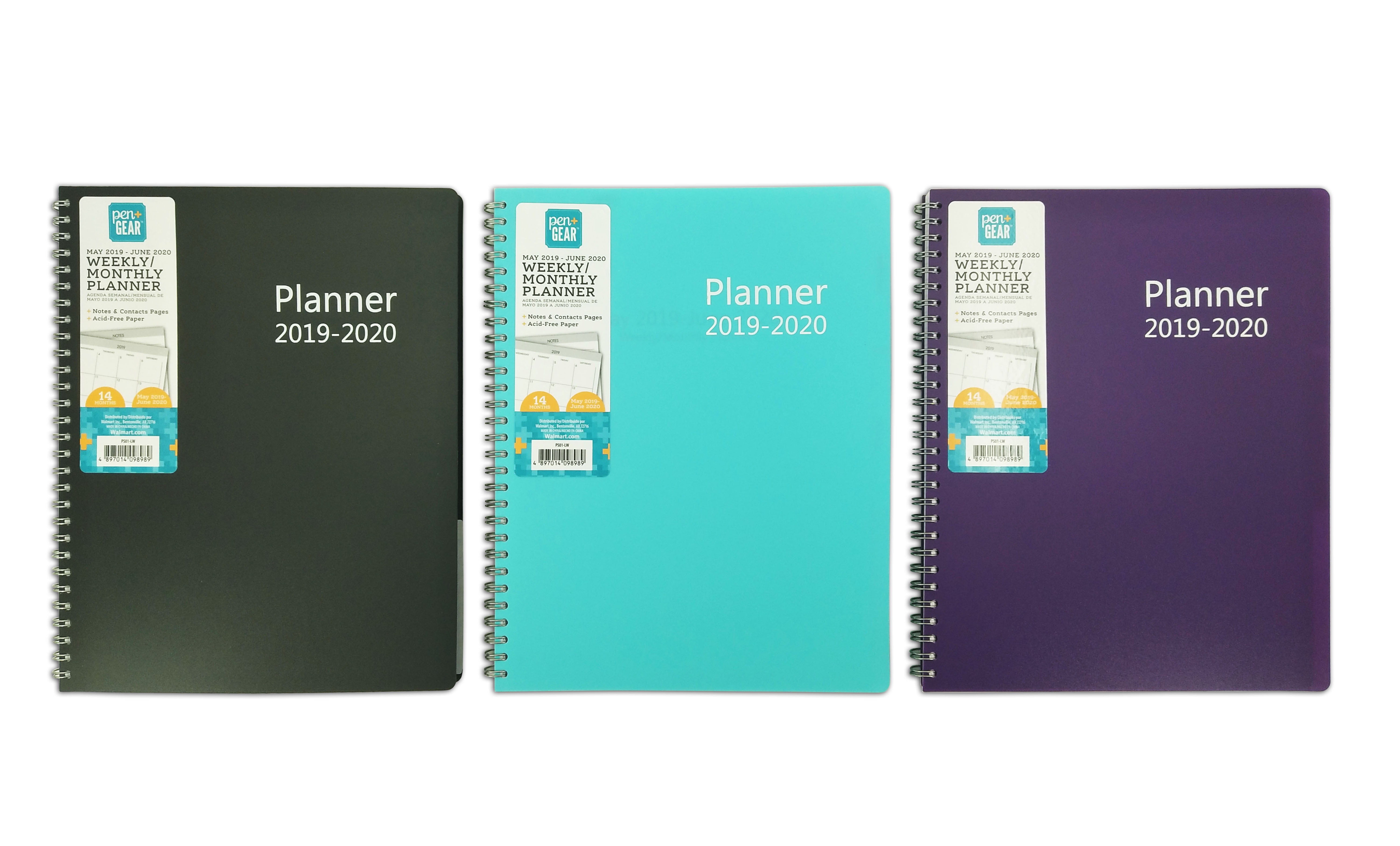 Pen+Gear Large PP Weekly/Monthly Planner, 14 Months, 8.25" x 10