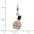 thumbnail image 3 of Amore LaVita 925 Sterling Silver Enameled Nail Polish Bottle Charm 18 x 10 mm, 3 of 3